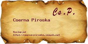 Cserna Piroska névjegykártya